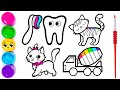 Трейлер рисунок кошки зуба дома машины человека мороженого | How to draw a cat tooth human ice cream