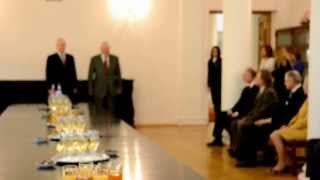 Торжественная церемония вручения Ордена дружбы гражданам Финляндии М.Клинге и А.Туоминену