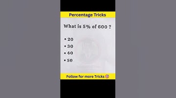 Percentage Short Tricks 🔥 Math Tricks 🎯 #maths #percentage #mathstricks #shorts #viral #trending