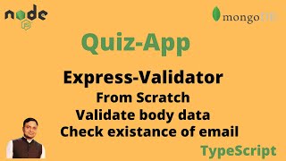 Express validator implementation and validation check for user existence