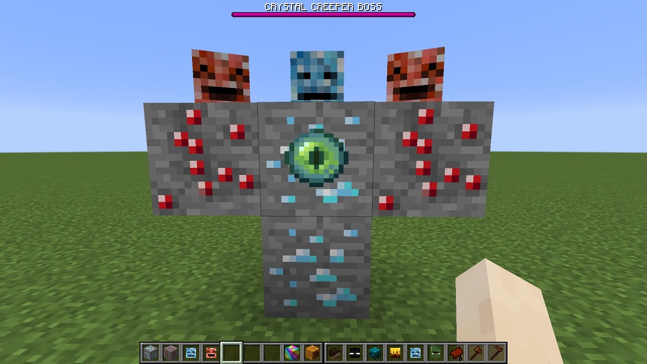 what if you create a CRYSTAL CREEPER BOSS in MINECRAFT (part 89) - YouTube
