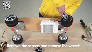 Airwheel M3 skateboard to tighten the motor wheel and replace non wheels - YouTube