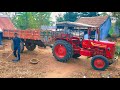 Mahindra 415 di tractor goes to cow dung humans loading and unloading video....