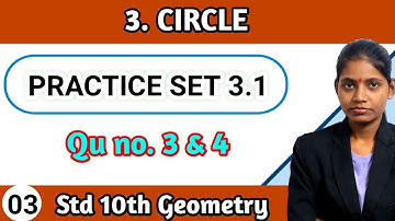 10th class geometry chapter 3 circle practice set 3.1 question 3 and 4 mathematics part 2