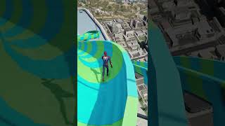 Gta 5 Water Ragdolls | Spiderman Water Slide Fails (Euphoria Physics | Funny Moments)#Shorts