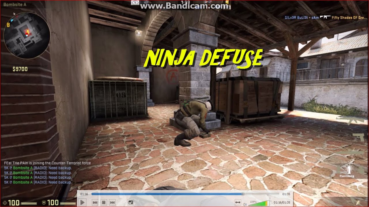 CS GO Again ninja defuse!! - YouTube