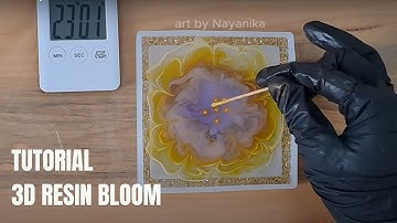 Gold Peony 3D RESIN BLOOM Tutorial