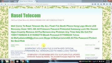 SYMPHONY V75 FLASH FILE 6.0 ALL VERSION LCD FIX 100000000%  TESTED