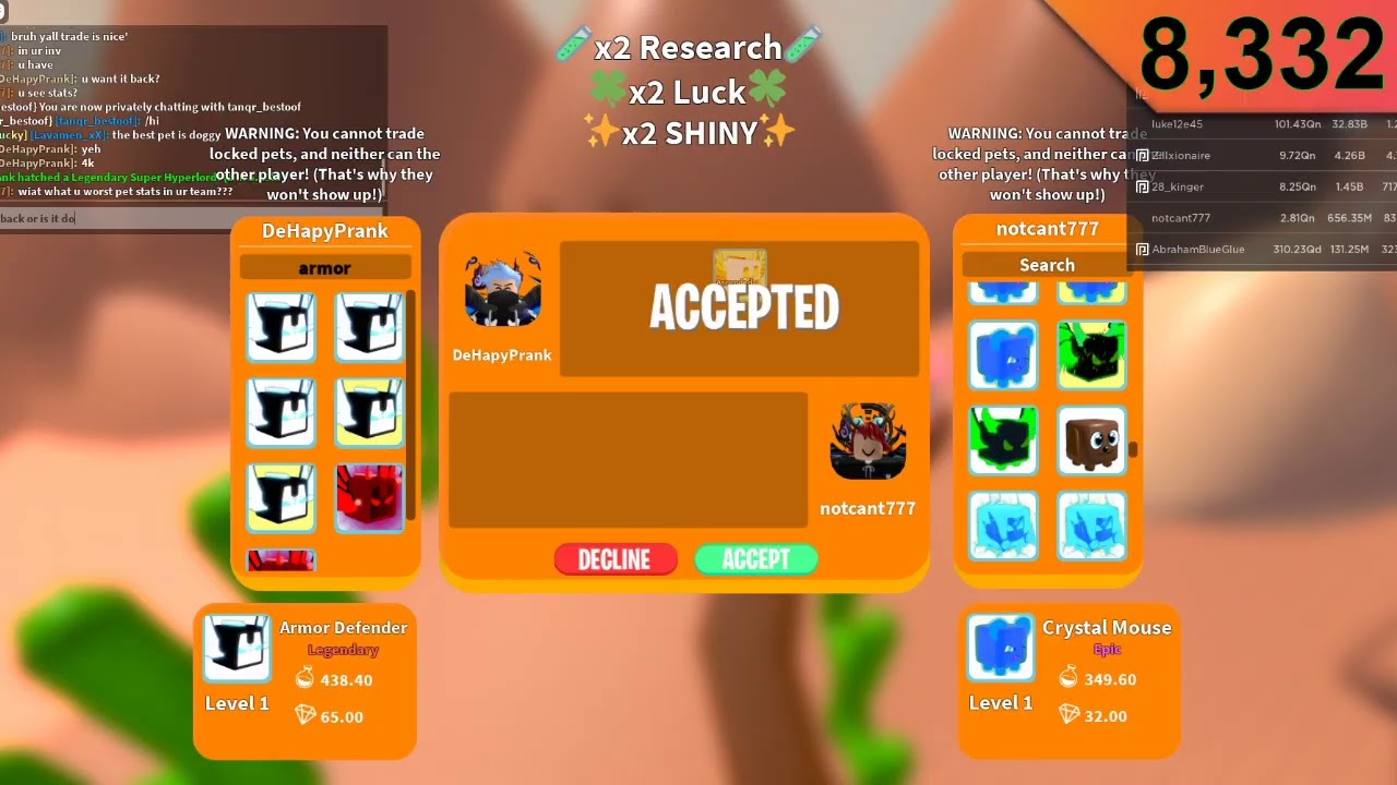 🔴 [ROBLOX] Trading And Giveaways! Science Simulator