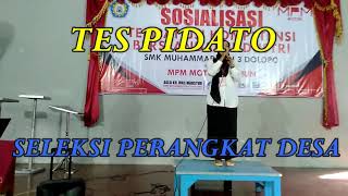 #contohpidato  UJIAN PRAKTEK PIDATO SELEKSI PERANGKAT DESA GLONGGONG  #tesperangkatdesa