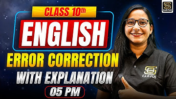 Class 10th | English | Error correctionwith Explanation | Akriti Ma