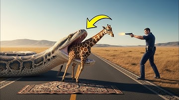 Brave Heroes Save Hyperactive Mother Giraffe From Deadly Giant Python🐍