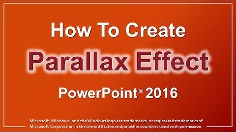 How to Create Parallax Animation in PowerPoint