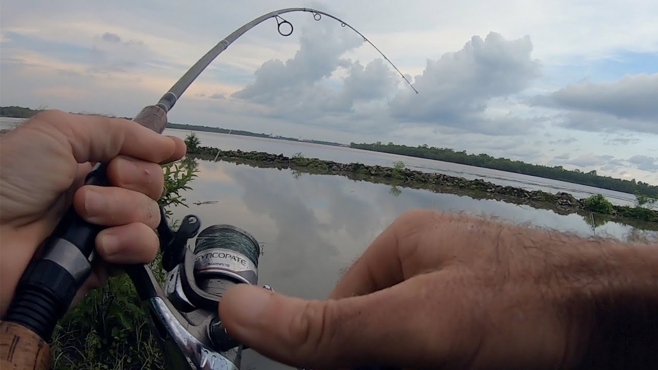 Fishing For Dinner In Excessive Heat & A Thunderstorm, Catch & Cook