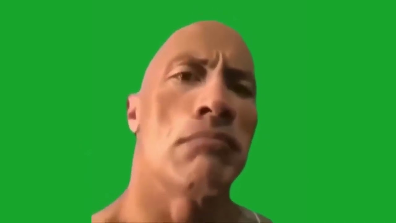 The Rock Eyebrow Raise Green Screen (Full Vertical version 4K