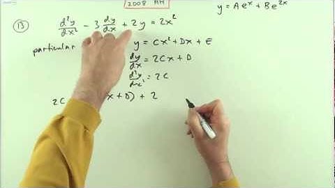 2008 SQA Advanced Higher Maths no.13   Second order differential equation