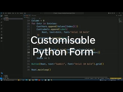 Form Creator Python Tkinter || @Crazy_Guide || @CrazyGuideShorts || # ...