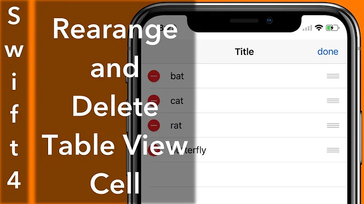 Rearrange/Delete Table View (Swift 4 + Xcode 9.0)