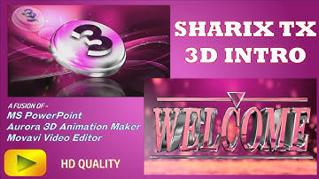 SHARIX TX 3D INTRO | Made Using Basic Tools | High End 3D Intro | For Video Editing 