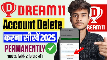 DREAM11 Account Delete permanently | Dream11 Account Delete Kaise Kare|How To Delete Dream11 Account