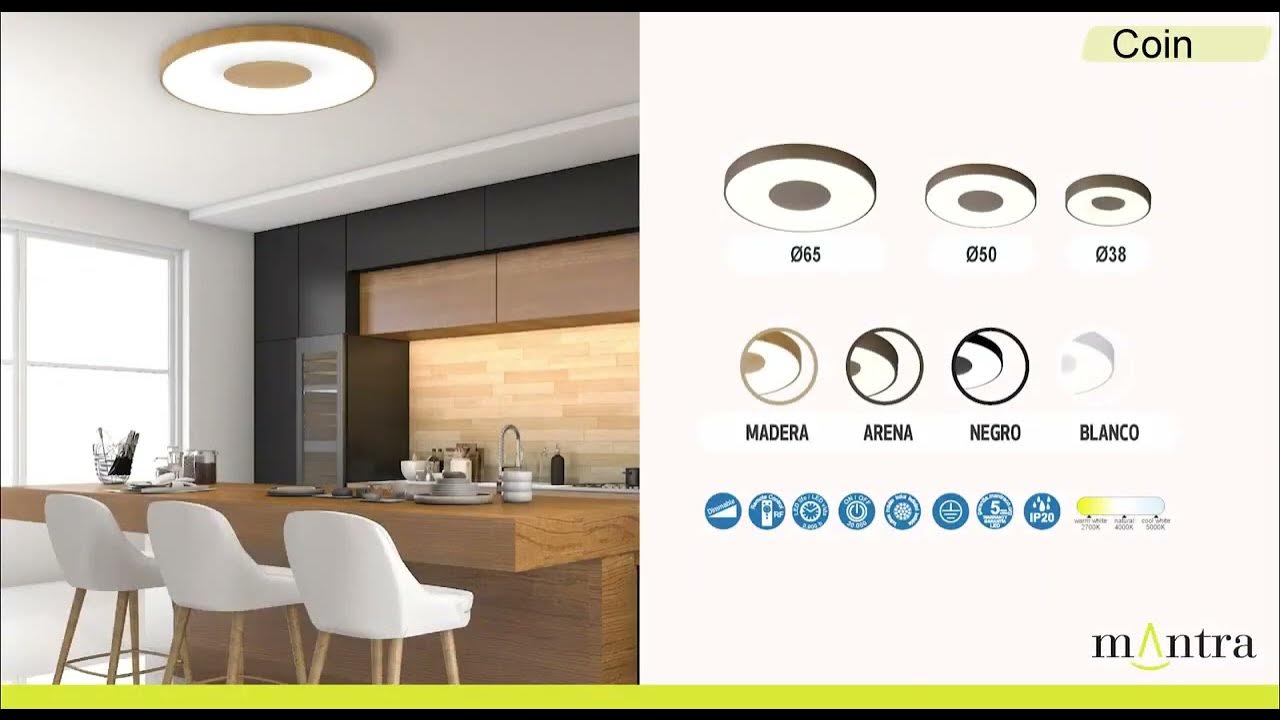 Потолочные накладные круглые светильники MANTRA COIN - YouTube