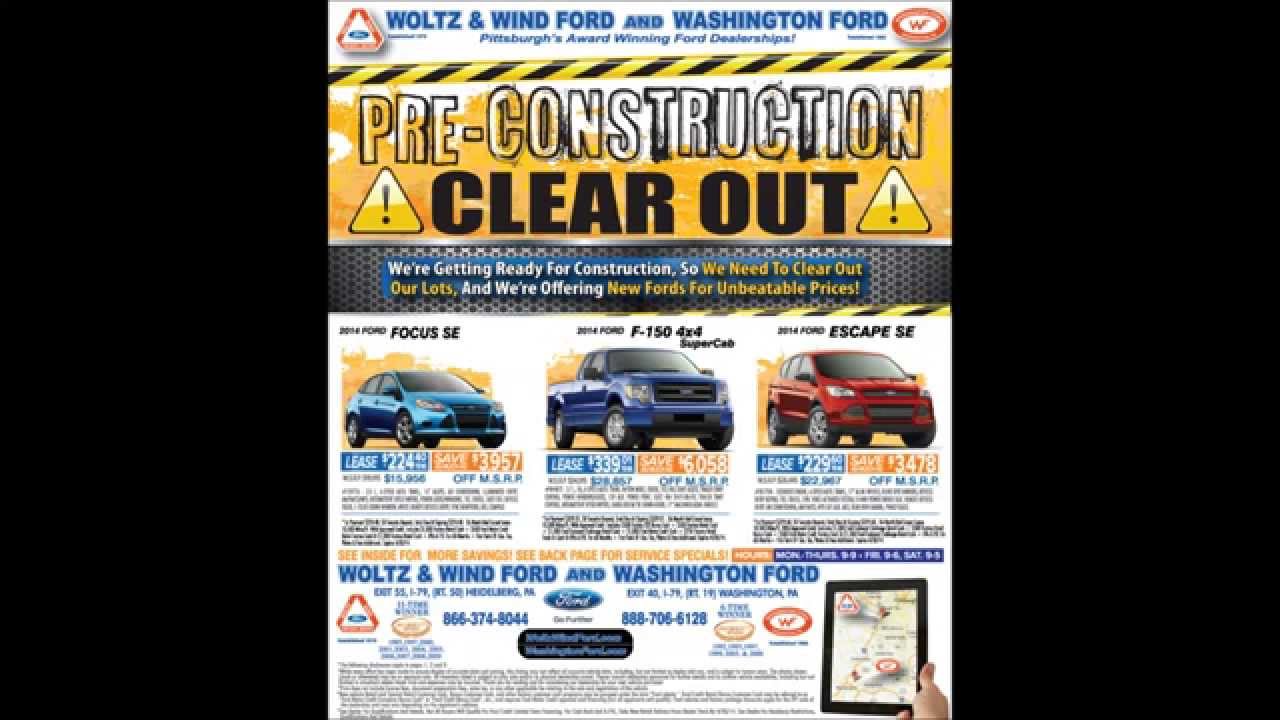 Pre Construction Clear Out Deals At Woltz Wind Ford You Pre Construction Clear Out Deals At Woltz Wind Ford