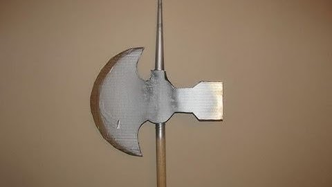 Make a Medieval BattleAxe or PoleAxe out of Cardboard