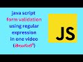 javascript form validation in one video(telugu)