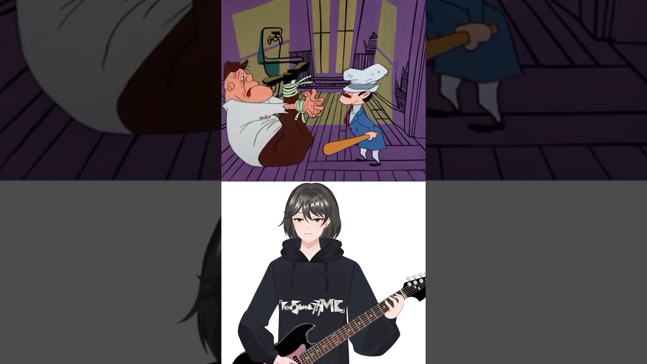 Bugsy And Mugsy, but metal #vtuber #shorts #comedy #guitar #metal #looneytunes