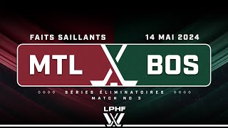 Séries éliminatoires de la LPHF : Montréal c. Boston (match no 3)