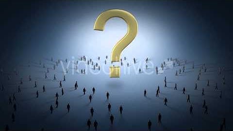 Motion Graphics - Tiny People Walking Towards A Question Mark | VideoHive