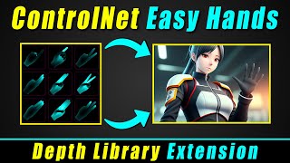 Stable Diffusion ControlNet Depth Library Extension | Easy hands | Controlnet Guidance Start Hands