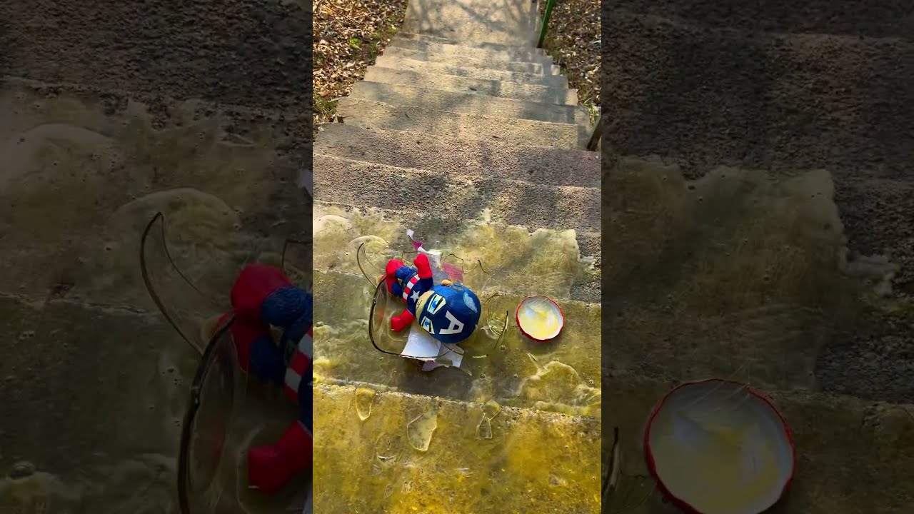 Breaking Big Small Glass Bottles Crushing Crunchy Soft Things 
