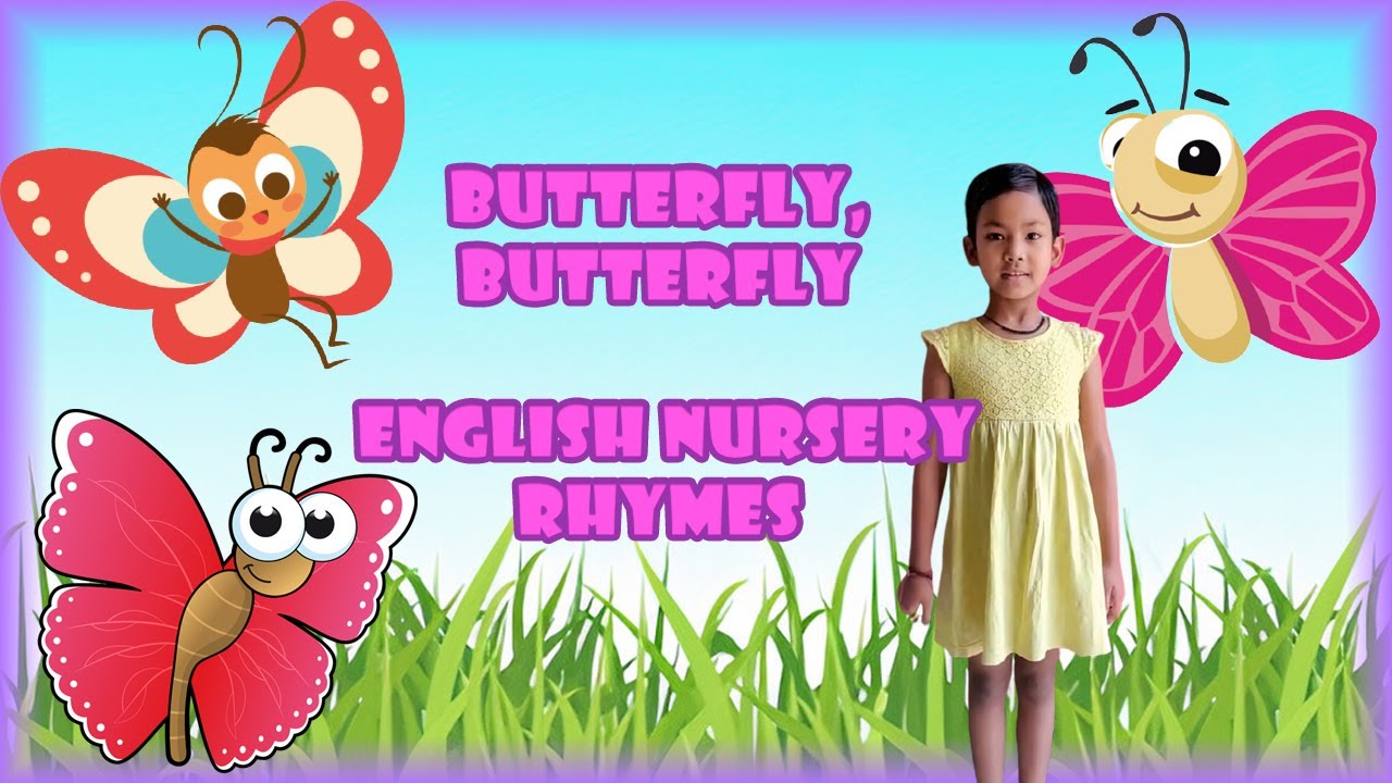 Butterfly Butterfly Flutter Around | English Nursery Rhyme |  AnniPanni