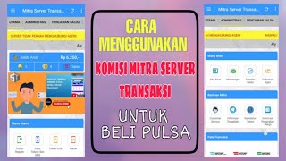 CARA MENGGUNAKAN KOMISI MITRA SERVER TRANSAKSI UNTUK BELI PULSA screenshot 1