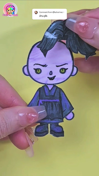 Jinu Saja Boys Kpop demon hunters  Tocaboca Drawing #shorts