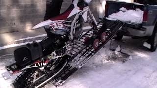 Snow Bike ramp The Spine with wheels or without wheels by Johnson Custom Iron