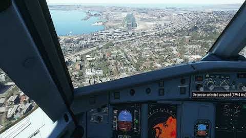 san diego visual approach with Airbus320 NEO