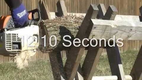 Stihl MS200T - Stock vs Ported.wmv