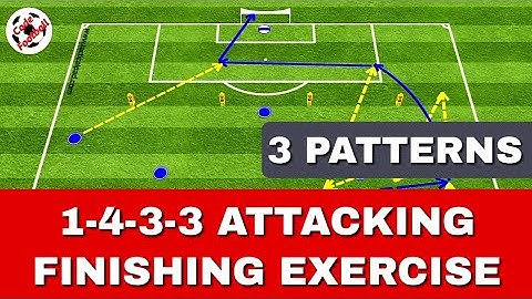 1-4-3-3 attacking and finishing exercise! (3 patterns)