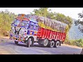 TATA Truck 12 tyre BS VI Engine 3518 on Ghat Road | Lorry videos | Truck videos | Crazy Truckwala