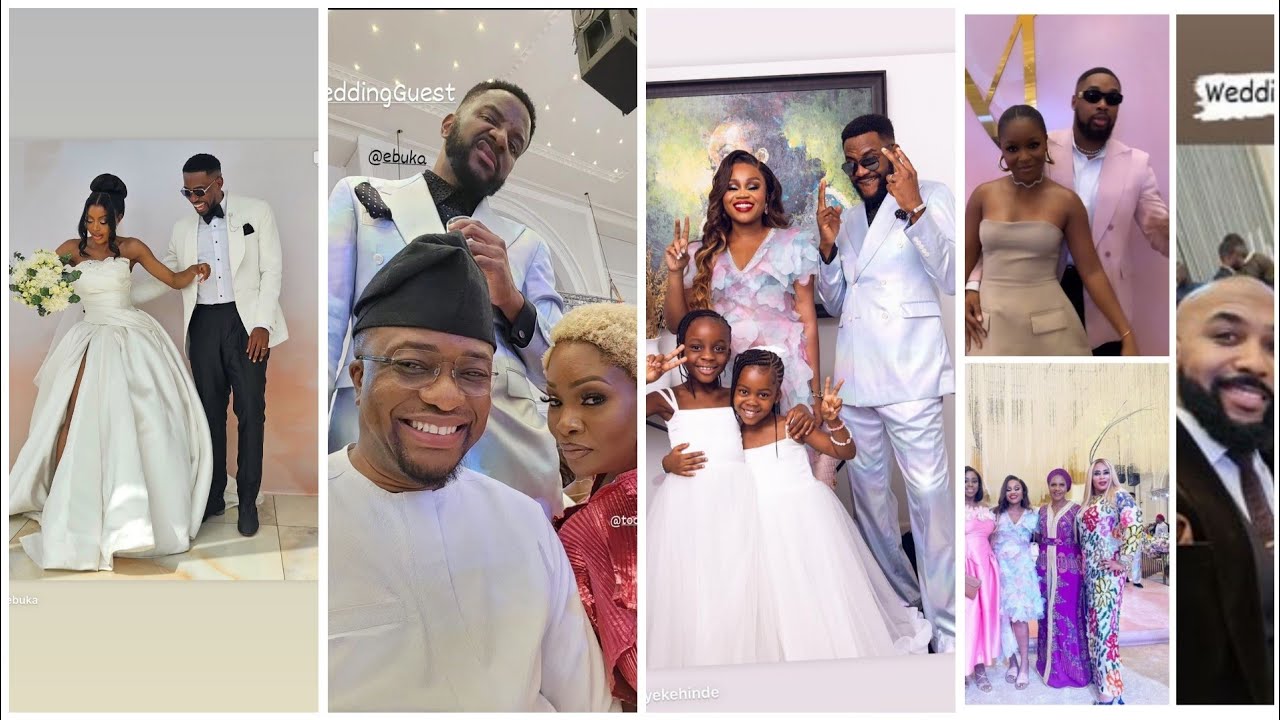 EBUKA seen post emergency Surgery at his billionaire in-laws wedding with Banky W and others.