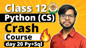 Class 12 CS | Py+SQL | Day 20 | Class 12 CS Board Exam 23-24 | Vishal Kumar