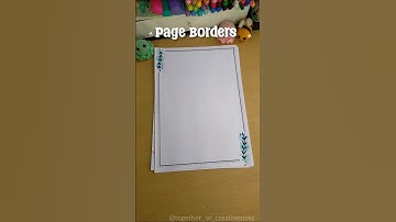 Easy Page Borders For Projects 🎀✨ #togetherwcreativeness #pageborder #aesthetic #shorts