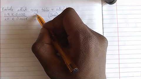 Revision Question on without using tables or calculators