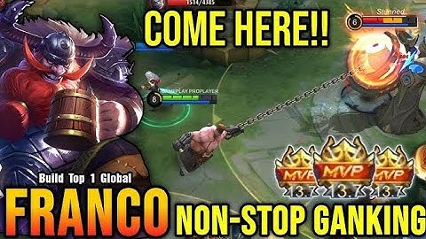 Can This MVP Franco Hooks WIN The 5 Man Ranked Match?? Franco Ultimate Gameplay MLBB.  #mlbbnewskin