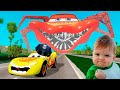 Super best escapes  lightning mcqueen vs monster chases compilation  beamng drive