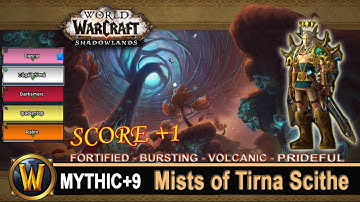 Mists Of Tirna Scithe Mythic 9 Score +1 Fortified Bursting Volcanic Prot Paladin Shadowlands