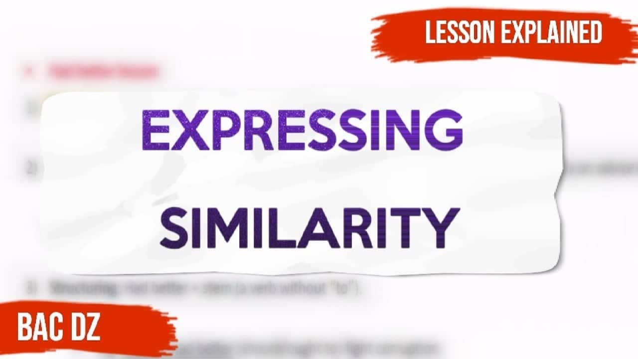 Expressing similarity: lesson explained التعبير عن التشابه || درس هام
