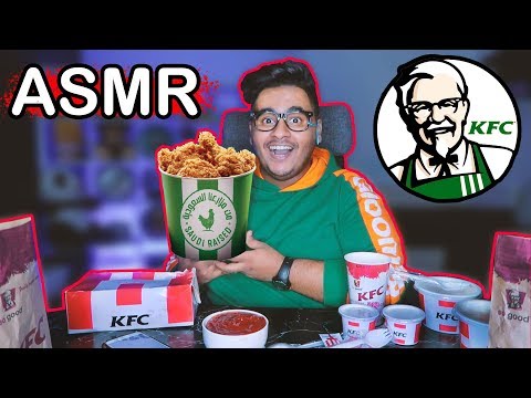 اصوات الأكل الحقيقية مع كنتاكي الأخضر الجديد ASMR